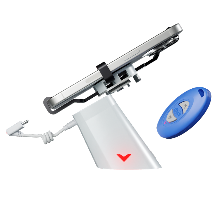 Titan QD Angled Unlocked Side View with Keyfob - White